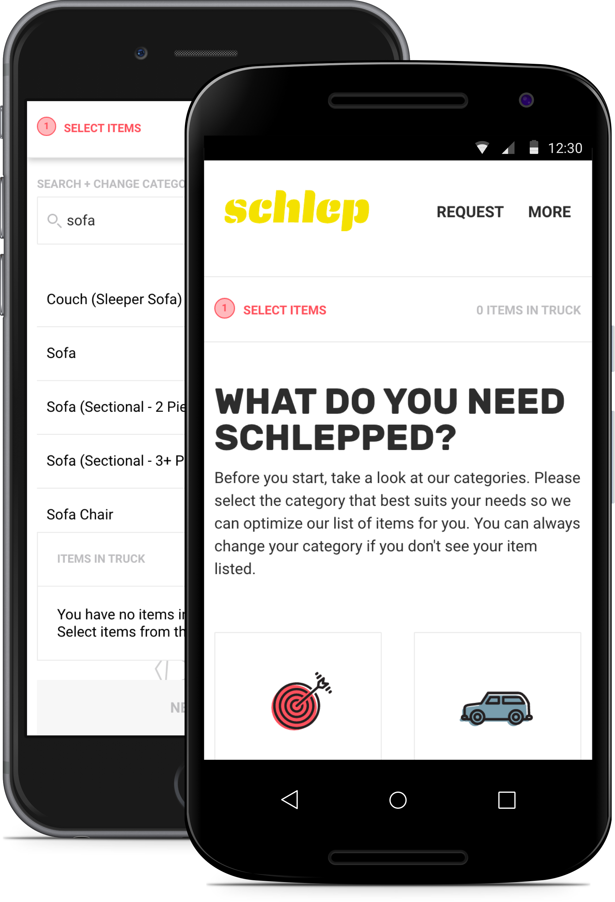 Schlep Mobile View